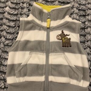 Newborn Grey and White Moose Vest